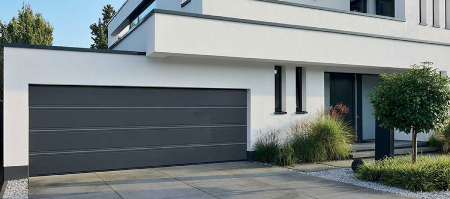 Sectionaal garagedeur Hörmann LPU42 T profilering silkgrain